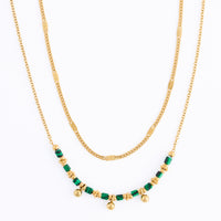 Malachite Necklace 15" Double Row Waterproof Jewelry Narelle