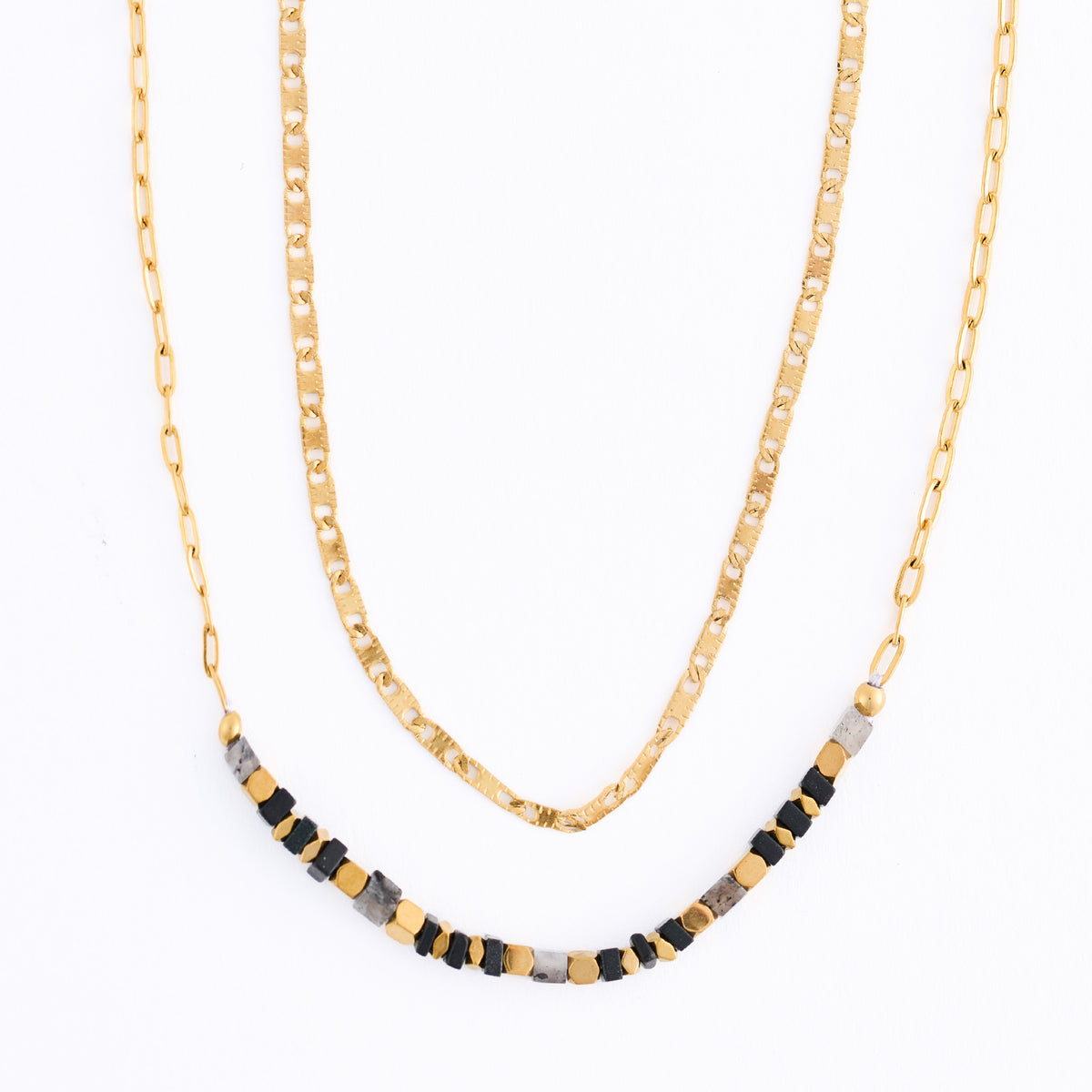 Apatite Necklace 15" Double Row Station Waterproof Narelle