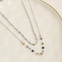 Apatite Necklace 15" Double Row Station Waterproof Jewelry