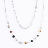 Apatite Necklace 15" Double Row Station Waterproof Jewelry