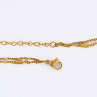 Tiger Eye Necklace 15" Double Row Station Waterproof Narelle