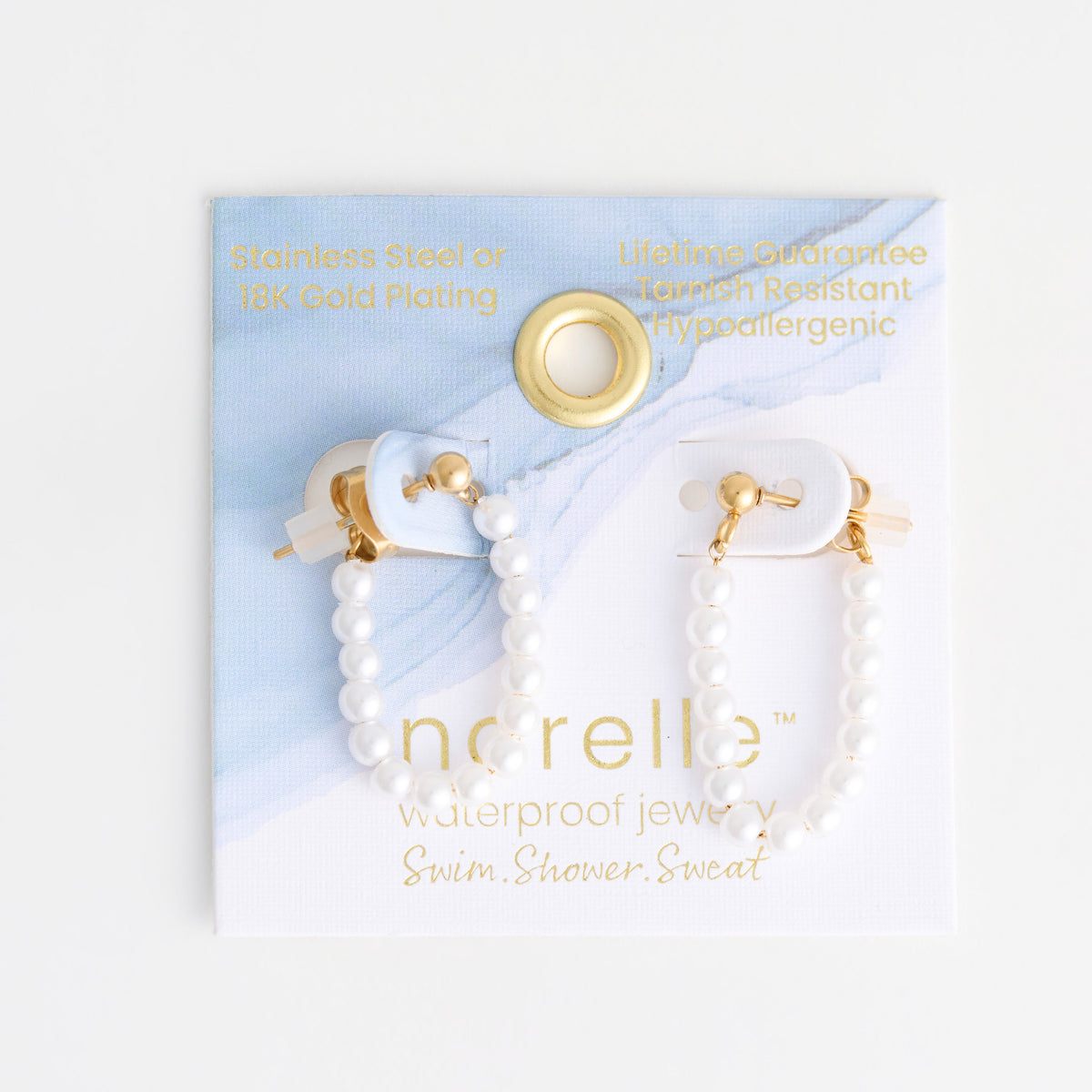 Drop Earrings Genuine Stone Beaded Waterproof Narelle Gold