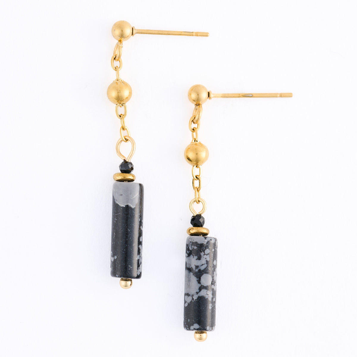 Apatite Earrings Drop Beaded Waterproof Narelle Gold