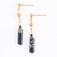 Apatite Earrings Drop Beaded Waterproof Narelle Gold