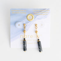 Apatite Earrings Drop Beaded Waterproof Narelle Gold