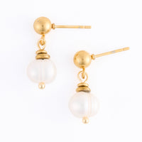 Pearl Earrings Drop Freshwater Waterproof Jewelry Narelle