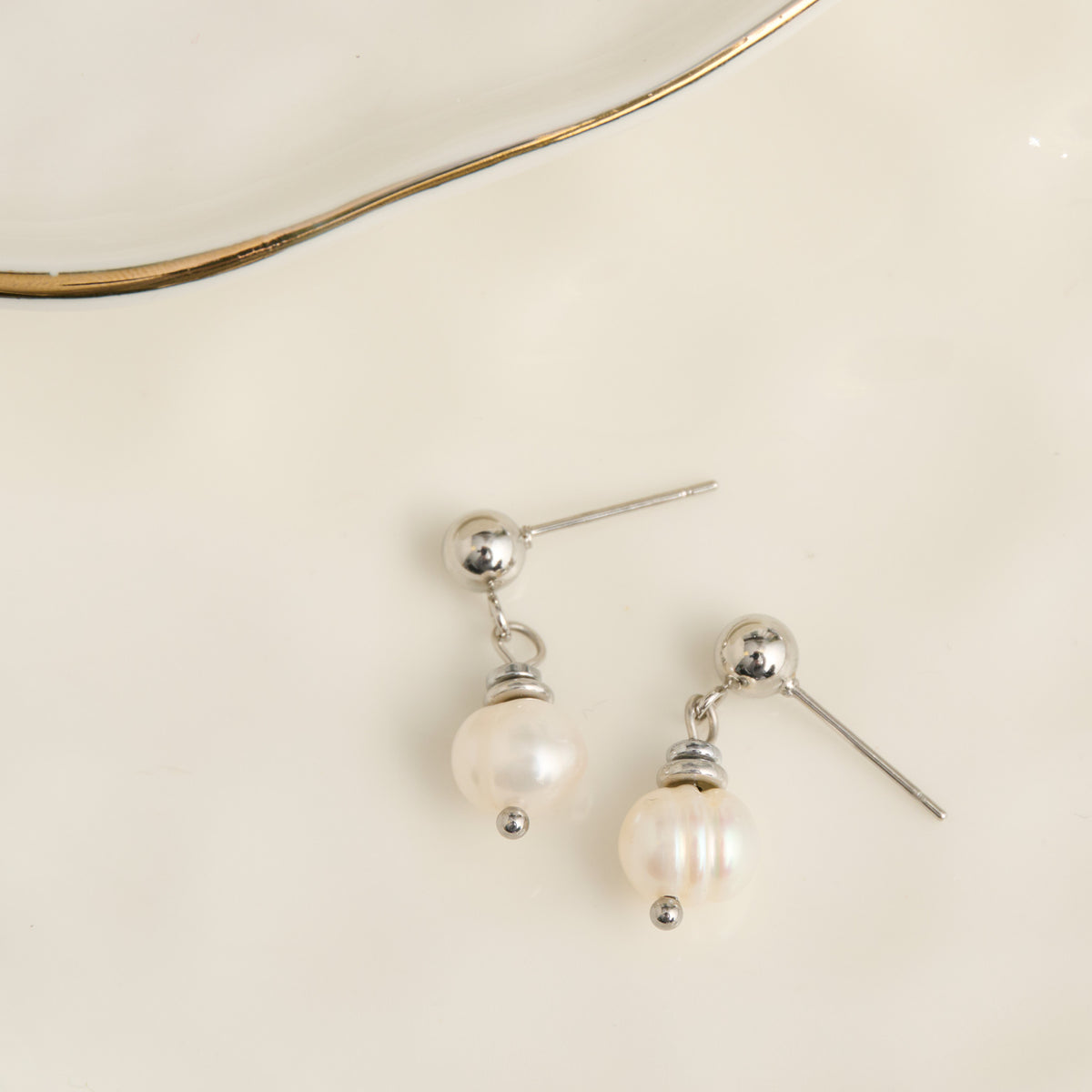 Pearl Earrings Drop Freshwater Waterproof Jewelry Narelle