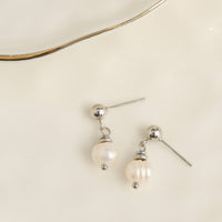 Pearl Earrings Drop Freshwater Waterproof Jewelry Narelle