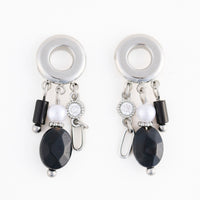 Black Agate Earrings Drop Waterproof Jewelry Narelle Post
