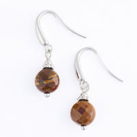 Tiger Eye Earrings Drop Faceted Waterproof Narelle