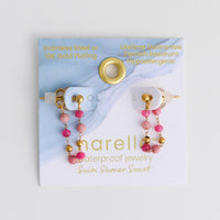 Drop Earrings Gemstone Beaded Waterproof Narelle Gold