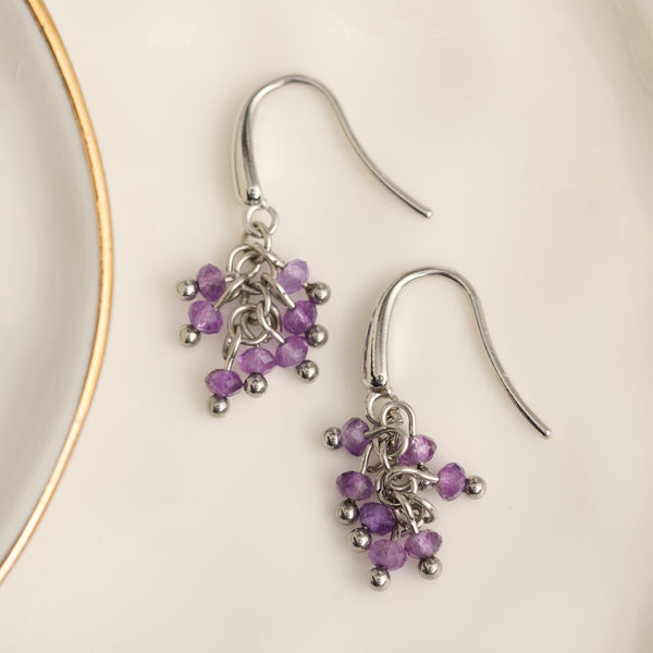 Drop Earrings Gemstone Beaded Waterproof Narelle Fringe