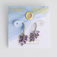 Drop Earrings Gemstone Beaded Waterproof Narelle Fringe