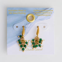 Drop Earrings Gemstone Beaded Waterproof Narelle Fringe