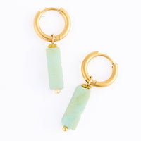 Hoop Earrings Gemstone Bar Waterproof Jewelry Narelle