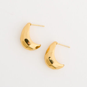 Waterproof Earrings Narelle Chunky Crescent Huggie Hoops