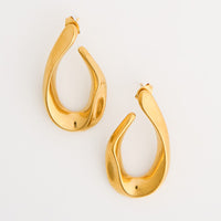 Waterproof Earrings Narelle Twisted Teardrop Hoop Earrings