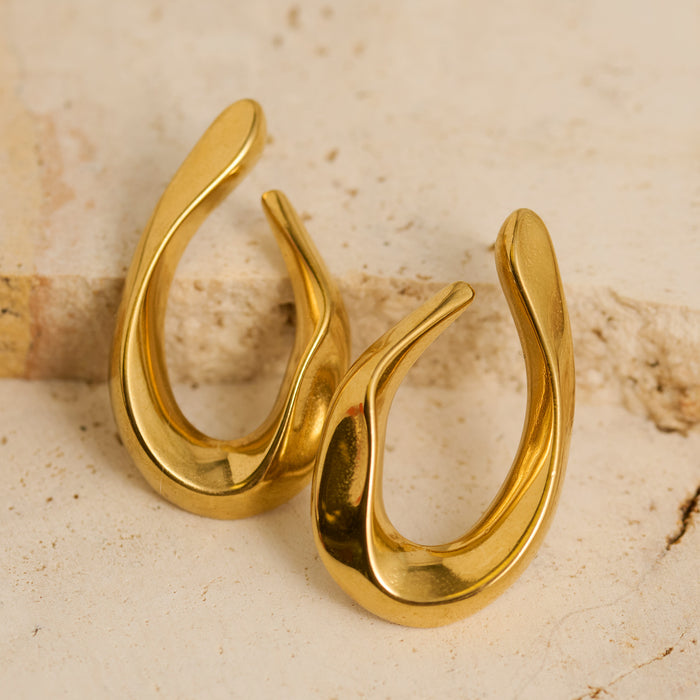 Waterproof Earrings Narelle Twisted Teardrop Hoop Earrings