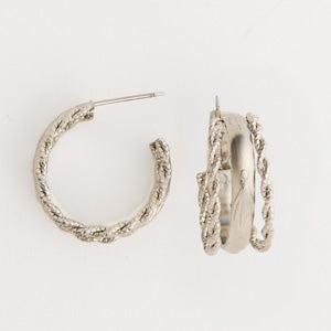 Waterproof Earrings Narelle Multi Band Rope C-Hoop Earrings