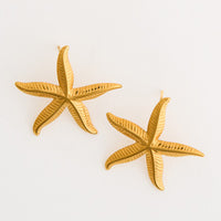 Waterproof Earrings Narelle Textured Starfish Stud Earrings