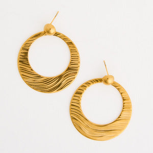 Waterproof Earrings Narelle Open Circle Statement Earrings