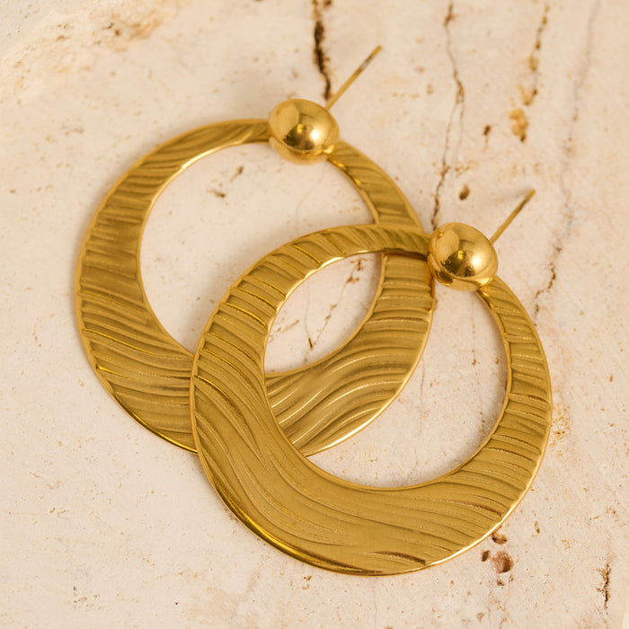 Waterproof Earrings Narelle Open Circle Statement Earrings
