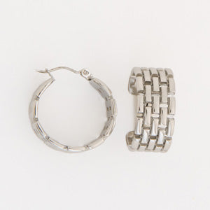 Waterproof Earrings Narelle Chunky Woven Hoop Earrings