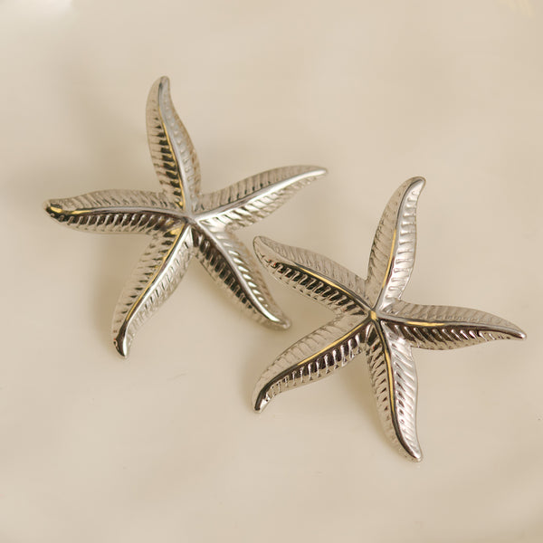 Waterproof Earrings Narelle Textured Starfish Stud Earrings