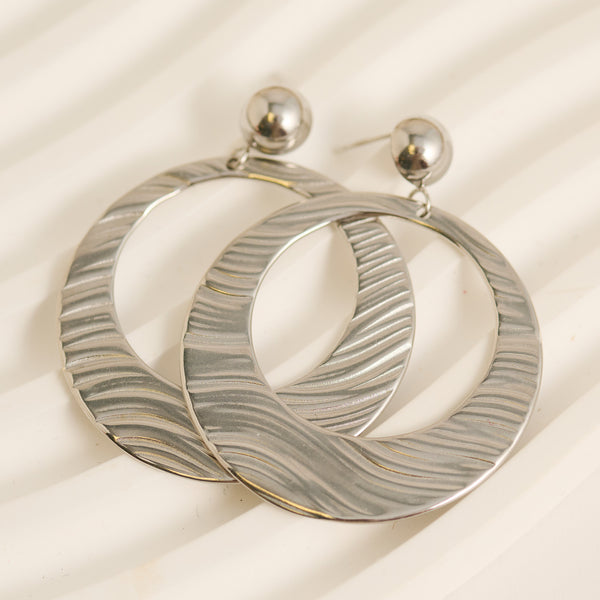 Waterproof Earrings Narelle Open Circle Statement Earrings