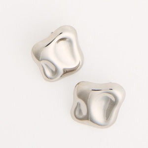 Waterproof Earrings Narelle Sculptural Square Stud Earrings