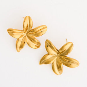 Waterproof Earrings Narelle Statement Flower Stud Earrings