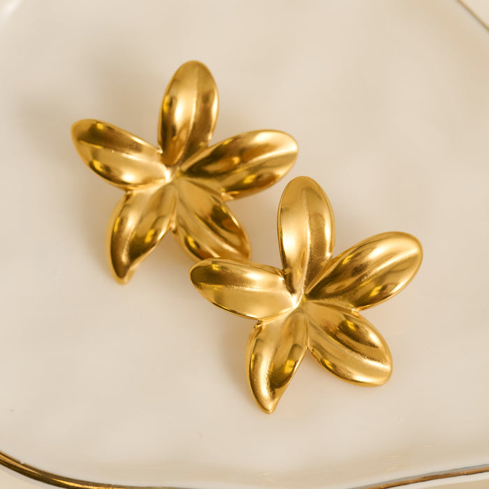 Waterproof Earrings Narelle Statement Flower Stud Earrings