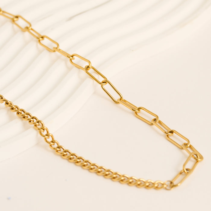 Waterproof Necklace Narelle Mixed Link Chain 18" Necklace