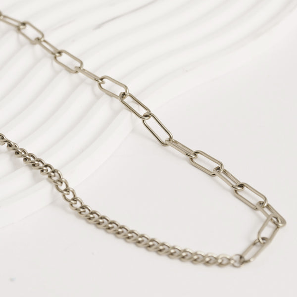 Waterproof Necklace Narelle Mixed Link Chain 18" Necklace