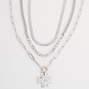 Waterproof Necklace Narelle Layered 16" Cross Pendant