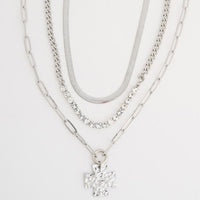 Waterproof Necklace Narelle Layered 16" Cross Pendant
