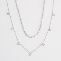 Waterproof Necklace Narelle 16"/18" Layered Crystal Chain