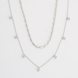 Waterproof Necklace Narelle 16"/18" Layered Crystal Chain