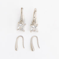 Waterproof Earrings Narelle CZ Hoop & Teardrop Earring Set