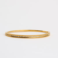 Waterproof Bracelet Narelle 6 3/4" Hinged Crystal Bangle