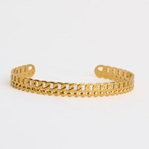 Waterproof Bracelet Narelle 6" Textured Open Cuff Bangle