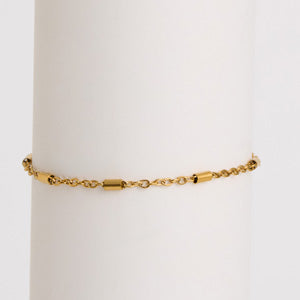 Waterproof Bracelet Narelle 6 3/4" Cable Tube Station Chain