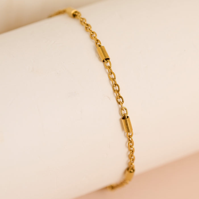 Waterproof Bracelet Narelle 6 3/4" Cable Tube Station Chain