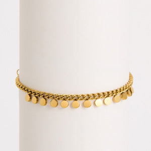 Waterproof Bracelet Narelle 6 3/4" Curb Chain Shaker Bracelet