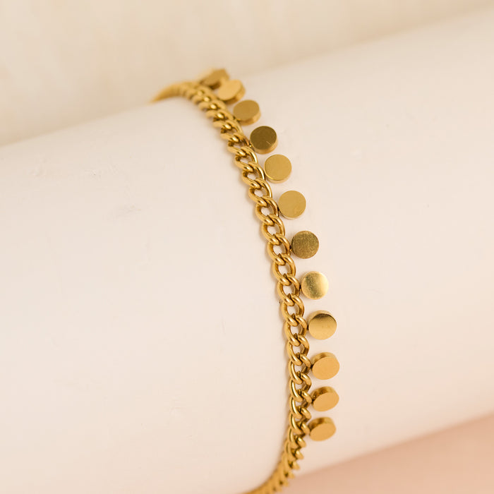 Waterproof Bracelet Narelle 6 3/4" Curb Chain Shaker Bracelet