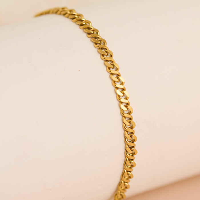 Waterproof Bracelet Narelle 6 3/4" Slim Curb Chain Bracelet