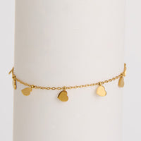Waterproof Bracelet Narelle 6 3/4" Heart Charm Chain