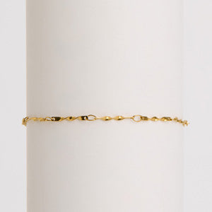 Waterproof Bracelet Narelle 6 3/4" Twisted Station Chain