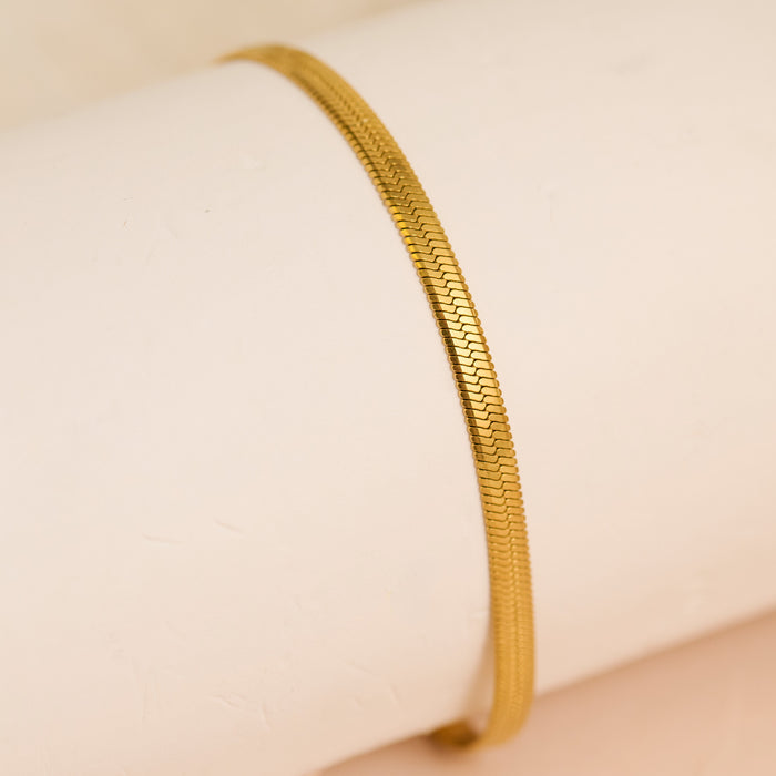 Waterproof Bracelet Narelle 6 3/4" Herringbone Chain