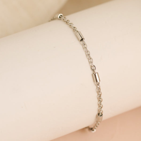 Waterproof Bracelet Narelle 6 3/4" Cable Tube Station Chain